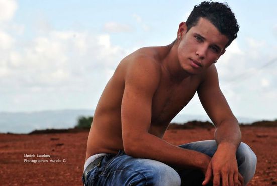 New face male model Laurkos from Martinique